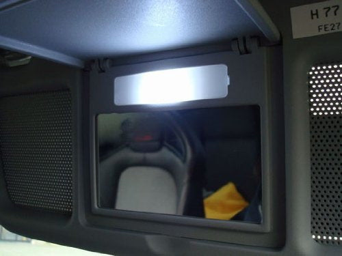 (2) Xenon White F30-WHP 6641 LED Bulbs For Sun Visor Vanity Mirror Lights