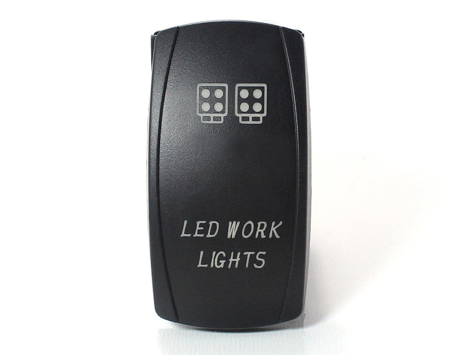 LED Work Lights 5-Pin SPST ON/OFF Blue LED Indicator Rocker Switch For Fog Lamps