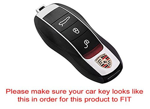ontto Lederen Auto Sleutelhanger Cover Fit voor Porsche ontto Lederen Auto Sleutelhanger Cover Fit voor Porsche