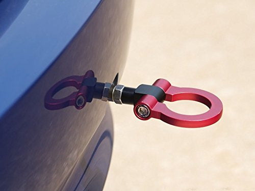 Red Track Racing Style Aluminum Tow Hook Ring For BMW 1 3 5 6 X5