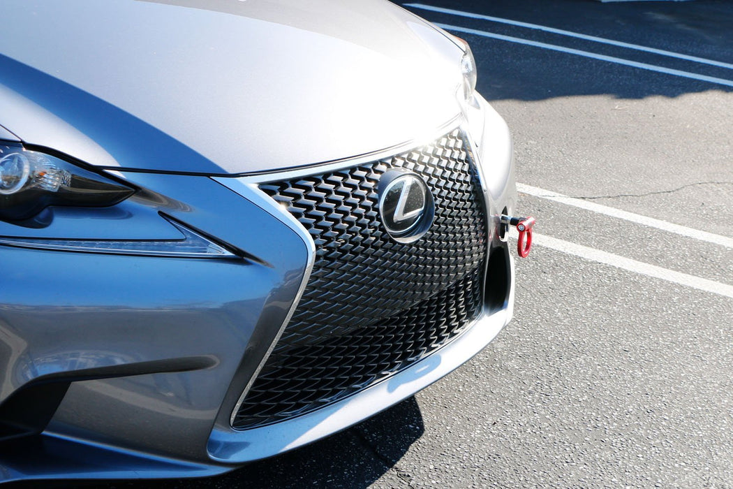 Red Anodized Aluminum Track Racing Style Tow Hook Ring For Lexus IS CT — iJDMTOY.com