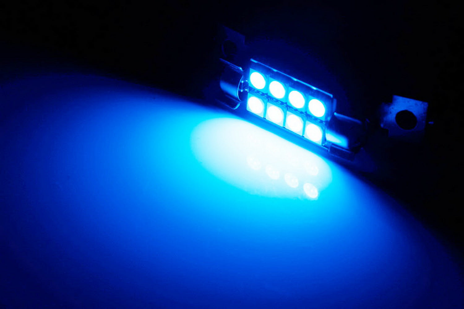 (4) Blue 4-SMD CAN-bus 1.72-Inch 41mm LED Festoon Interior Map Replace ...