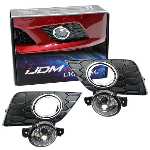 Complete Set Clear Lens Fog Lights Foglamp Kit For 16-20 Nissan Sentra Facelift
