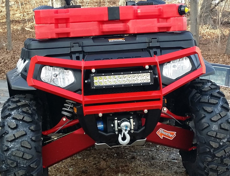14" LED Light Bar Kit Universal Fit For ATV UTV Handles, Grill & Hood, Includes (1) 72W High Power Double Row LED Light Bar, Handlebar/Front Grille/Hood Mount Bracket & On/Off Switch Wirings-iJDMTOY