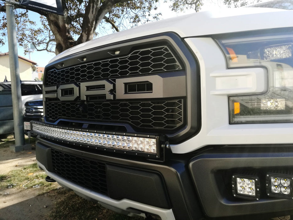 Front Bumper Mount 40" LED Light Bar Kit For 2017-up Ford F150 Raptor, Includes (1) 240W High Power LED Lightbar, Bumper Mounting Brackets & On/Off Switch Wiring Kit-iJDMTOY