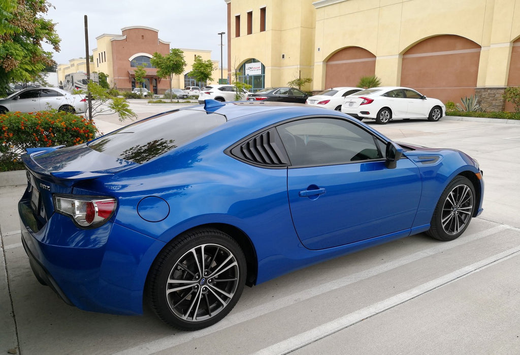 Left/Right Matte Finish Racing Style Rear Side Window Scoop Air Vent/Louver Shades For 2013-up Scion FR-S Subaru BRZ and Toyota 86-iJDMTOY