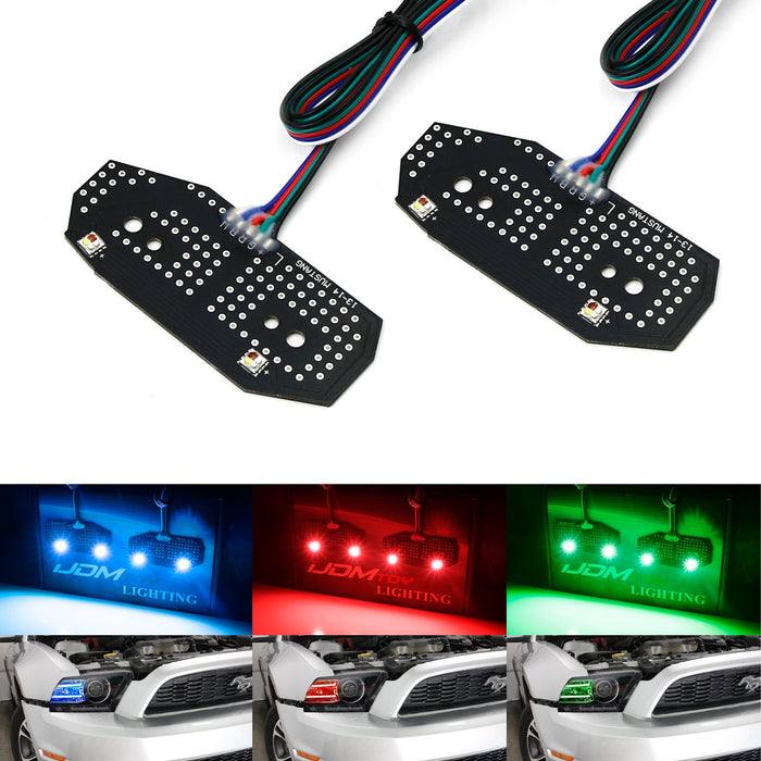 RGBW Multicolor LED DRL Board Lighting Kit For 2013-2014 Ford Mustang, Smartphone Remote Controlled-iJDMTOY