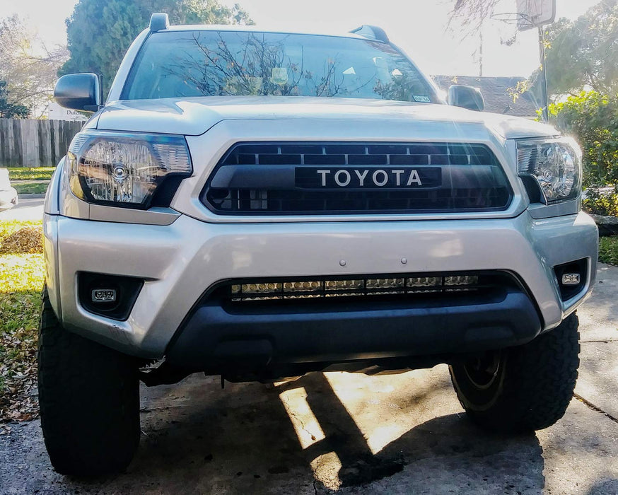 LED Fog/Driving Lamp Kit For Toyota Tacoma Tundra 4Runner etc., Includes (2) TRD-Pro Style 10W High Power CREE LED Pod Lights, Set of Fog Lamp Opening Mounting Brackets & Wiring-iJDMTOY