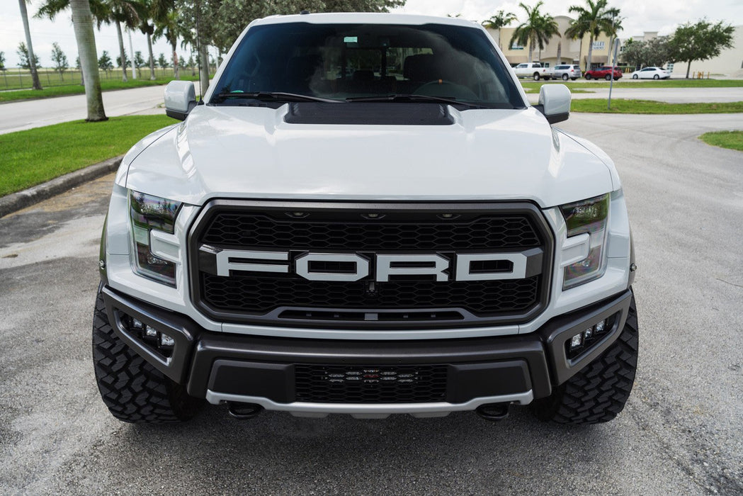 Triple LED Pod Light Fog Lamp Kit For 2017-up Ford Raptor, Includes (6) 20W High Power CREE LED Cubes, Lower Bumper Opening Mounting Brackets & On/Switch Wiring Kit-iJDMTOY
