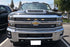 Smoked Lens Amber LED Grille Lights Kit For 15-up Chevy Silverado 2500 3500, Center Set 3-Piece Marker Lamps w/ Wiring & Hardware-iJDMTOY