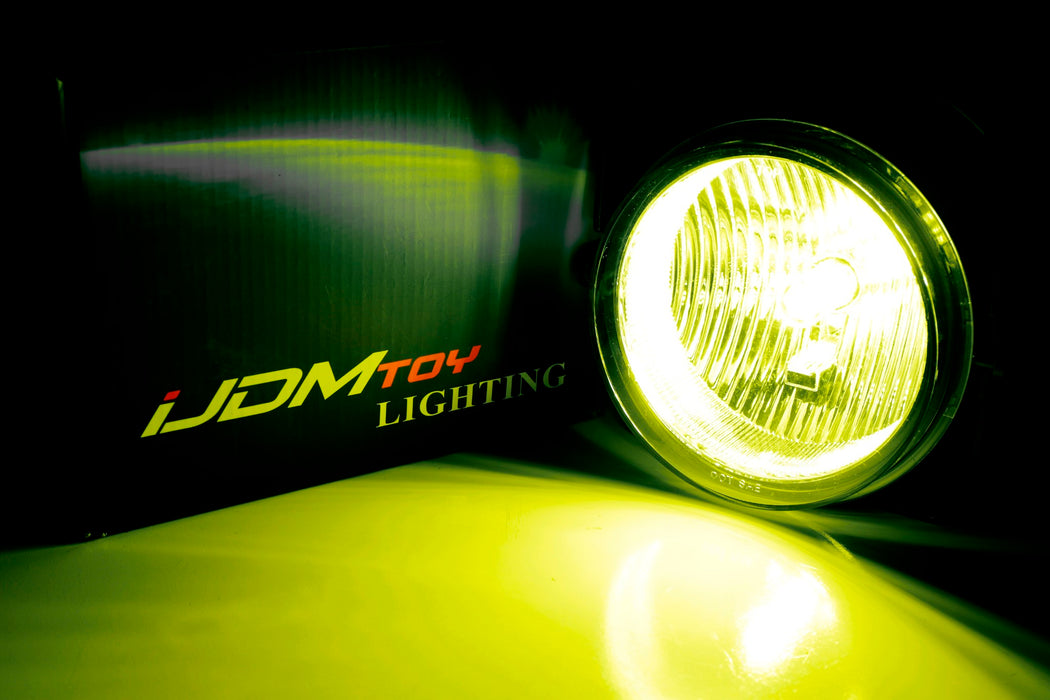 Clear Lens Fog Lamps w/ 2500K Selective Yellow LED Bulbs For 2003-06 GMC Sierra