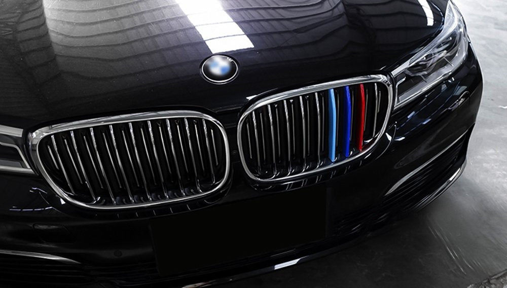 Exact Fit ///M-Colored Grille Insert Trims For 2016-up BMW G11/G12 7 Series 740i, 750i, 750Li, etc with 9 Standard Grille Beams-iJDMTOY