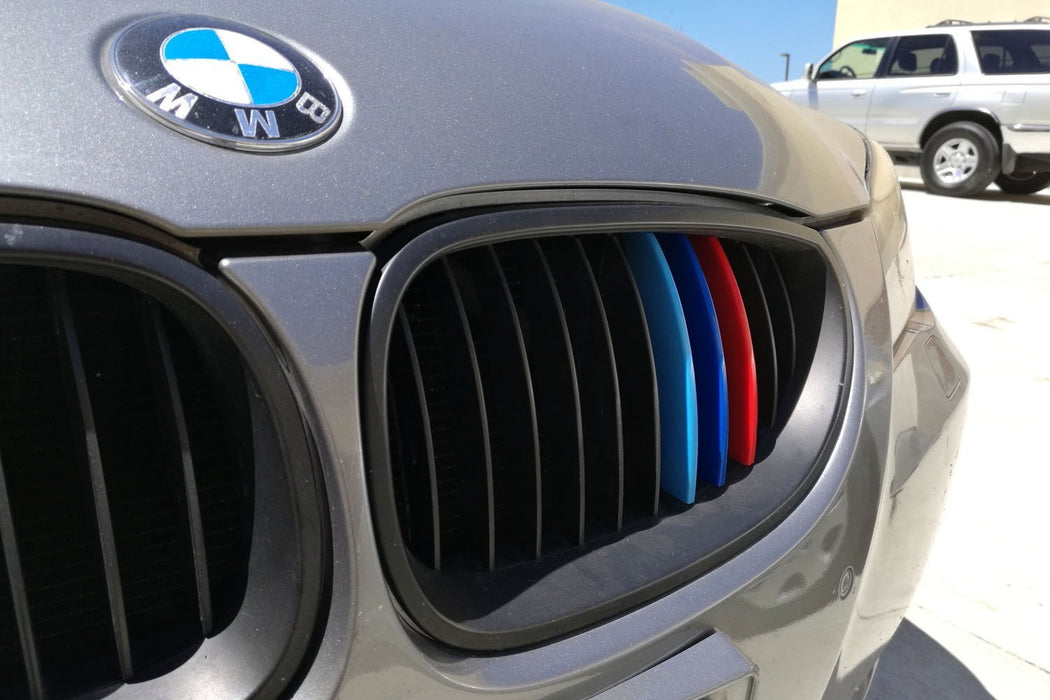 ///M-Sport 3-Color Grille Insert Trims For BMW E60 5 Series Center Kidney Grill