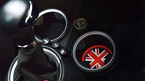 73mm Red Union Jack UK Flag Style Coasters For MINI Cooper Front Cup Holders