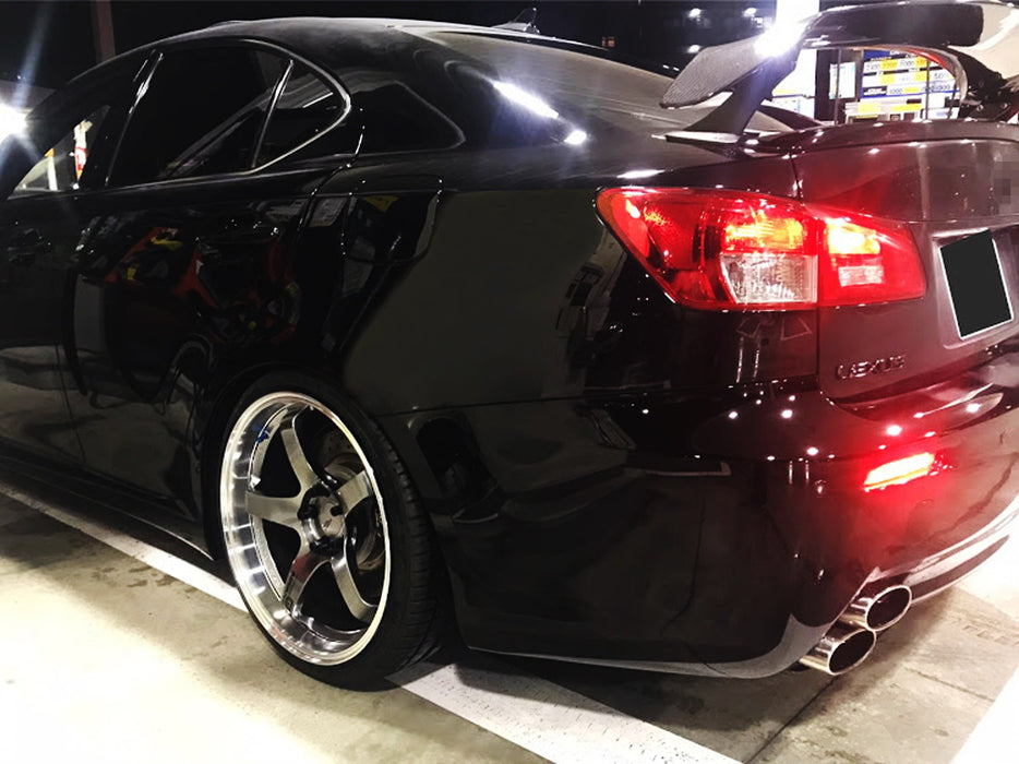 Dark Red Lens LED Strip Rear Bumper Reflector Lights For Lexus IS-F RC ...