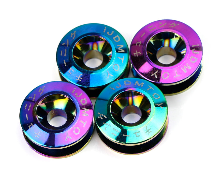 Neo Chrome JDM Quick Release Fasteners For Car Bumpers Trunk Fender Hatch Lids