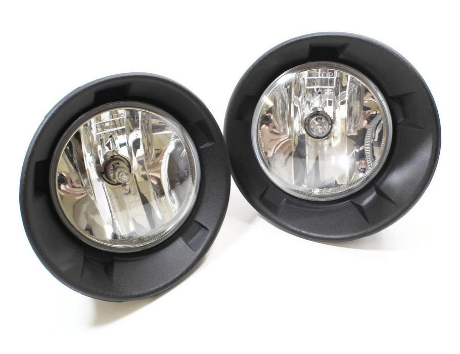 Complete Clear Lens Fog Lights w/ Bezel Cover, Wirings For 2010-13 Camaro LS LT