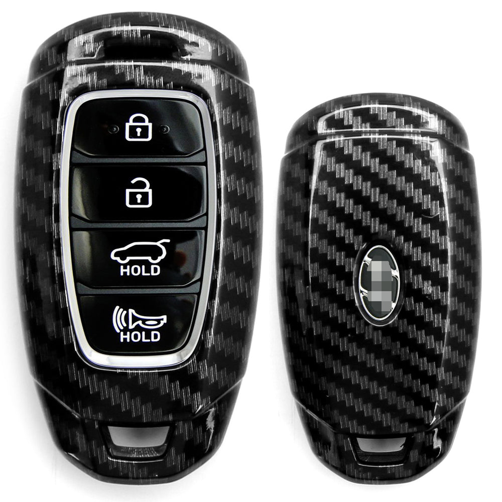 Hyundai Kona Veloster Elantra GT Carbon Fiber Hard Shell Key Fob Cover —  iJDMTOY.com