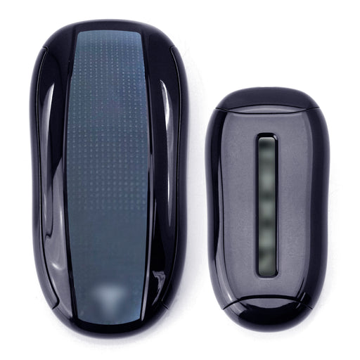 Black TPU Key Fob Cover w/ Button Cover Panel For 16-21 Tesla Model X Smart Key