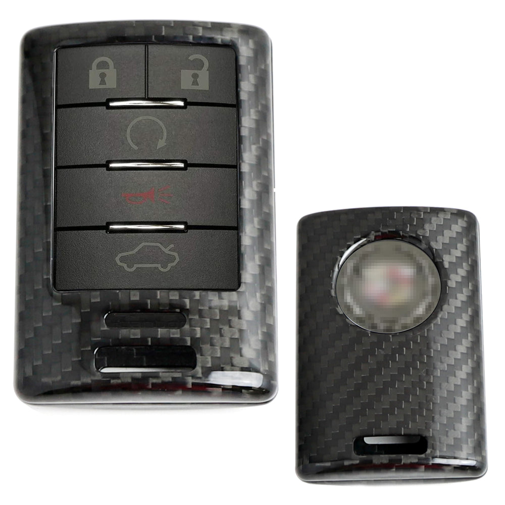 Real Carbon Fiber Black Key Fob Cover For Cadillac Escalade ATS CTS DTS XTS  SRX — iJDMTOY.com