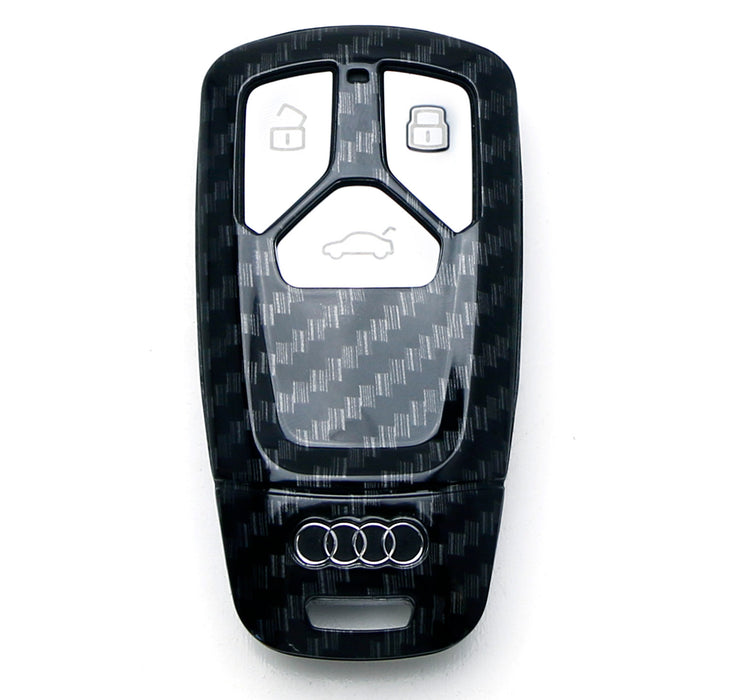 Carbon Fiber Key Fob Shell Cover For 2017-up Audi A4 A5 Q7, 2016-up TT Smart Key