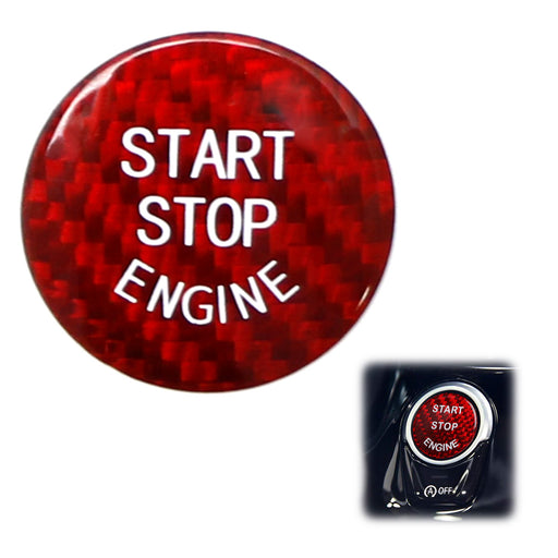 Red Carbon Fiber Engine Push Start Button Cover For BMW 1 2 3 4 5 7 X Series