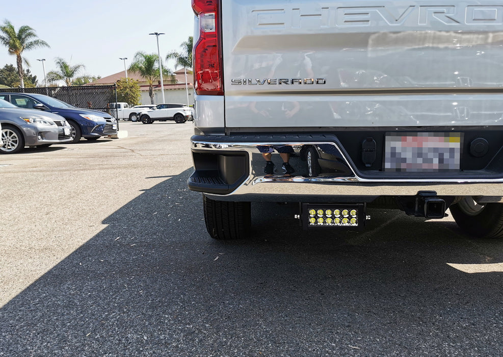 Steel Constructed No Drill/Cut, No Modification Required Rear Bumper Mounting Brackets/Hardwares For 2008-up Chevy Silverado GMC Sierra 1500 2500 3500 7.5-Inch LED Light Bar