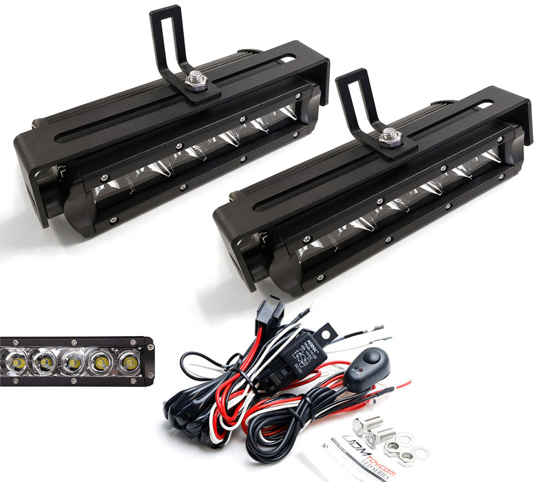30W SR LED Fog Lightbar Kit w/ Mounting Brackets & Wires For 2017-20 Ford Raptor