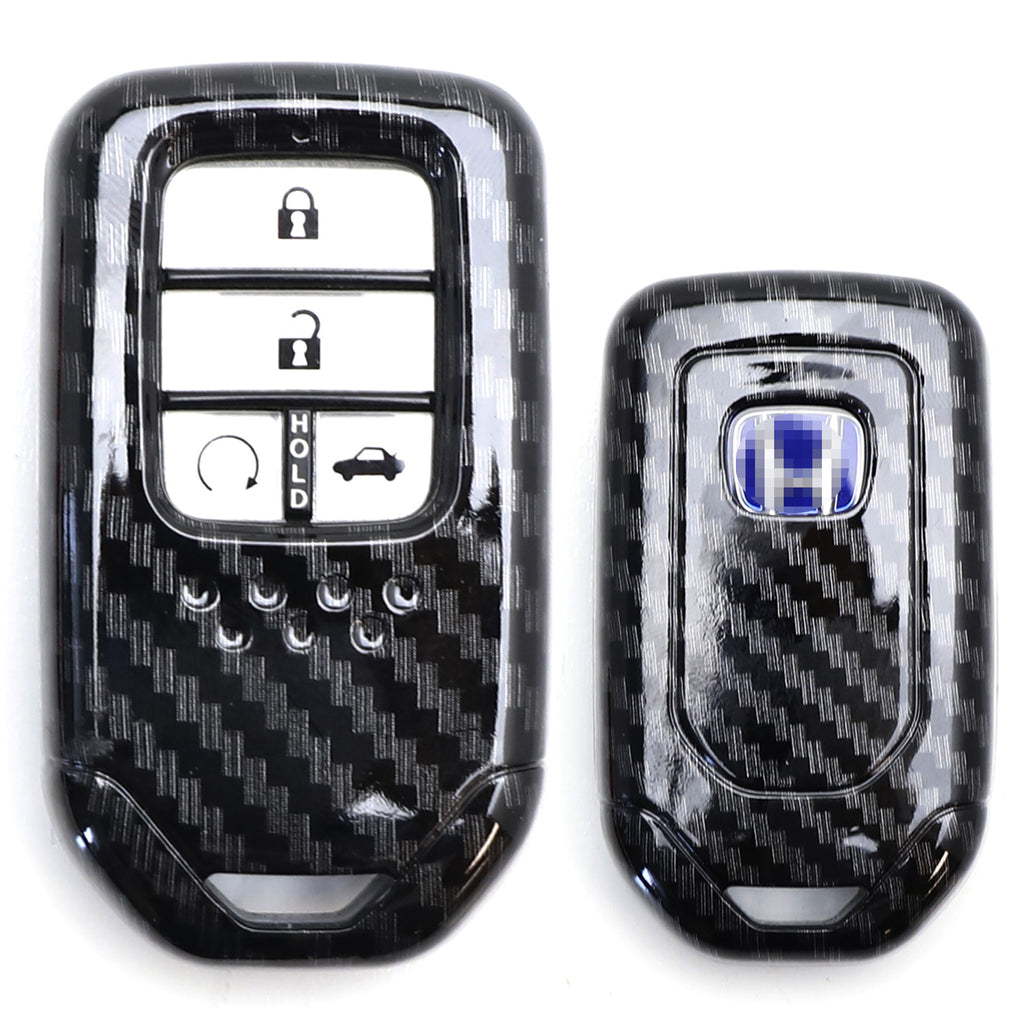 Carbon Fiber Look Silicone Key Fob Cover For Honda Accord, Civic, Crosstour, HR-V, Fit