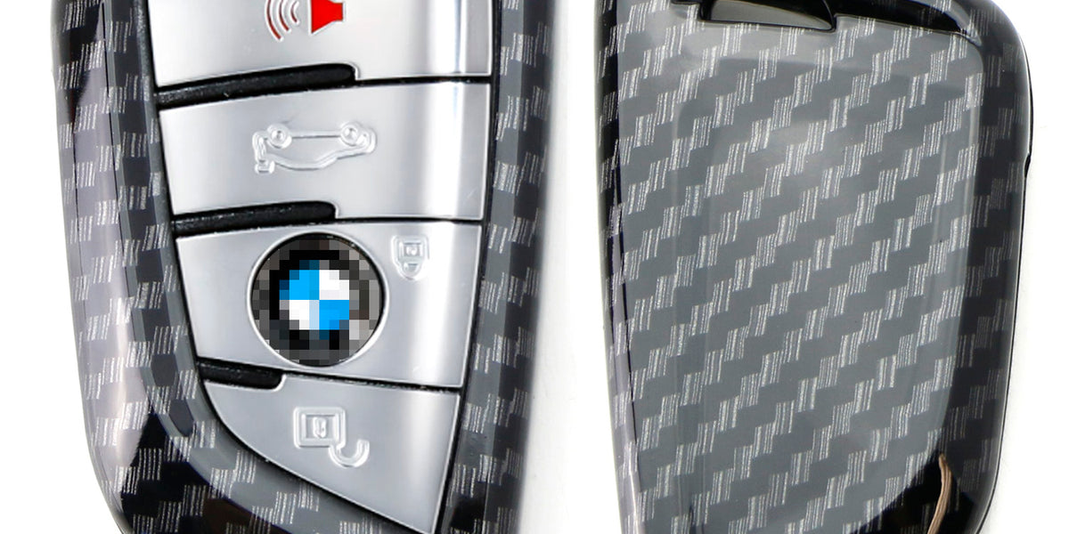 Ontto Cover Fibra Di Carbonio Per Chiave BMW X1 X5 X6 X7: Protezione Antiurto E Portachiavi Incluso