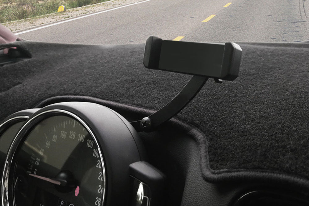 Behind Tachometer Mount Smart Phone GPS Mounting Kit For MINI Cooper R55 R56 R60 R61 w/ Black Union Jack Design Holder