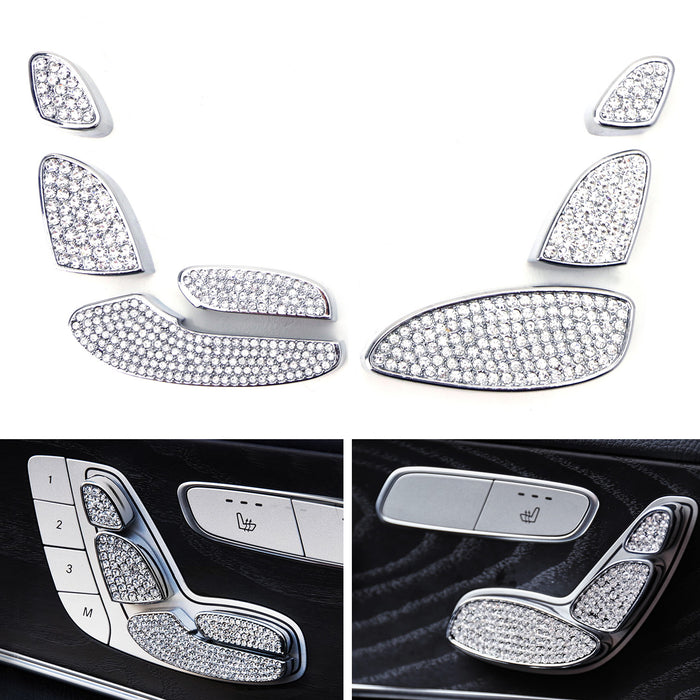 Mercedes Silver Chrome Bling Crystal Trims —