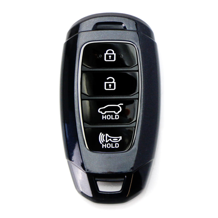 Black Gloss Finish Hard Shell Key Fob Cover For Hyundai Kona Veloster Elantra GT