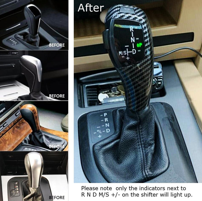 F30 Style Carbon Fiber LED Shift Knob Gear Selector Upgrade For