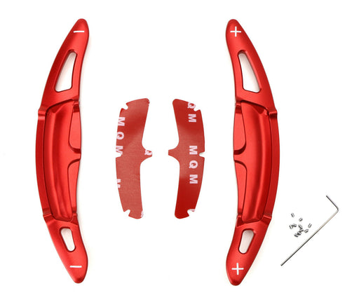 Red Steering Wheel Paddle Shifter Extension Covers For Porsche Cayenne Macan 911