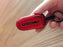 Red TPU Key Fob Cover w/ Button Cover Panel For 16-21 Tesla Model X Smart Key