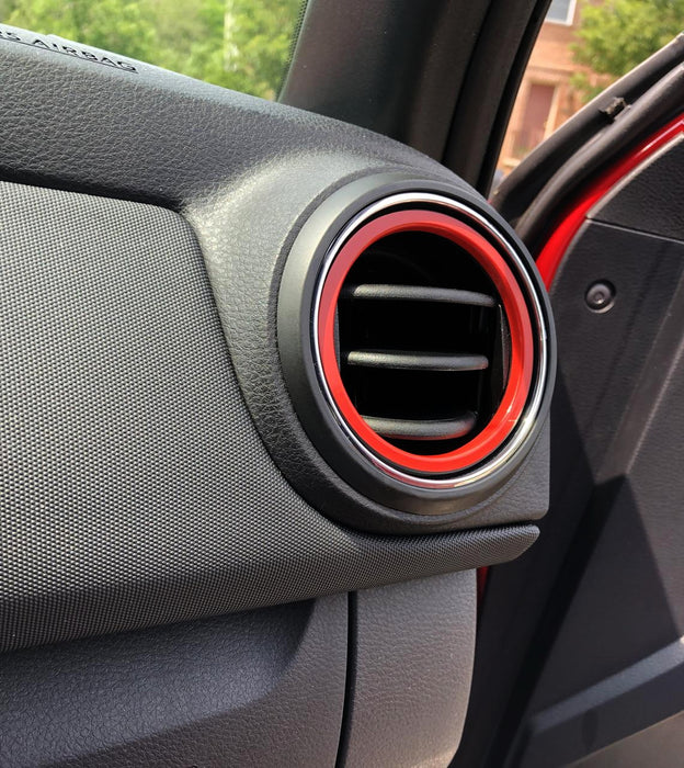 Red Air Conditioner Vent Inner Opening Decoration Cover Trims For 2016-up Tacoma