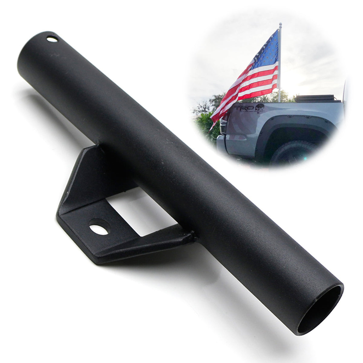 Truck Bed Rail Side Mount Flag Holder Kit For Toyota Tundra Tacoma