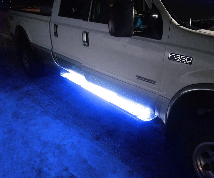40" 63-SMD Flexible LED Running Board/Side Step Lighting Kit For Ford GMC Chevy Dodge Toyota Nissan Honda Truck SUV, White/Blue/Amber