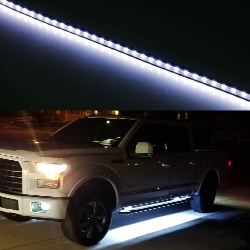 40" 63-SMD Flexible LED Running Board/Side Step Lighting Kit For Ford GMC Chevy Dodge Toyota Nissan Honda Truck SUV, White/Blue/Amber