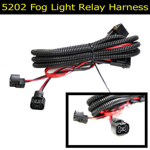 5202 P13W PSX24W Adapter Fog Lights Plug and Play Relay Wiring Harness 
