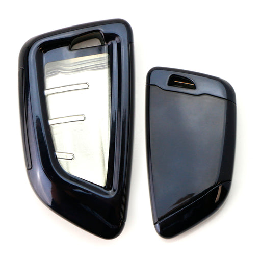 Black TPU Key Fob Cover w/ Button Cover Panel For BMW X1 X4 X5 X6 X7 5 7 Series