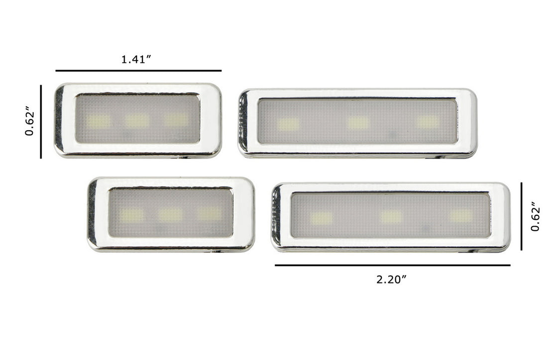 4pc Universal Fit White LED Interior Ambient Lighting Kit For Under ...