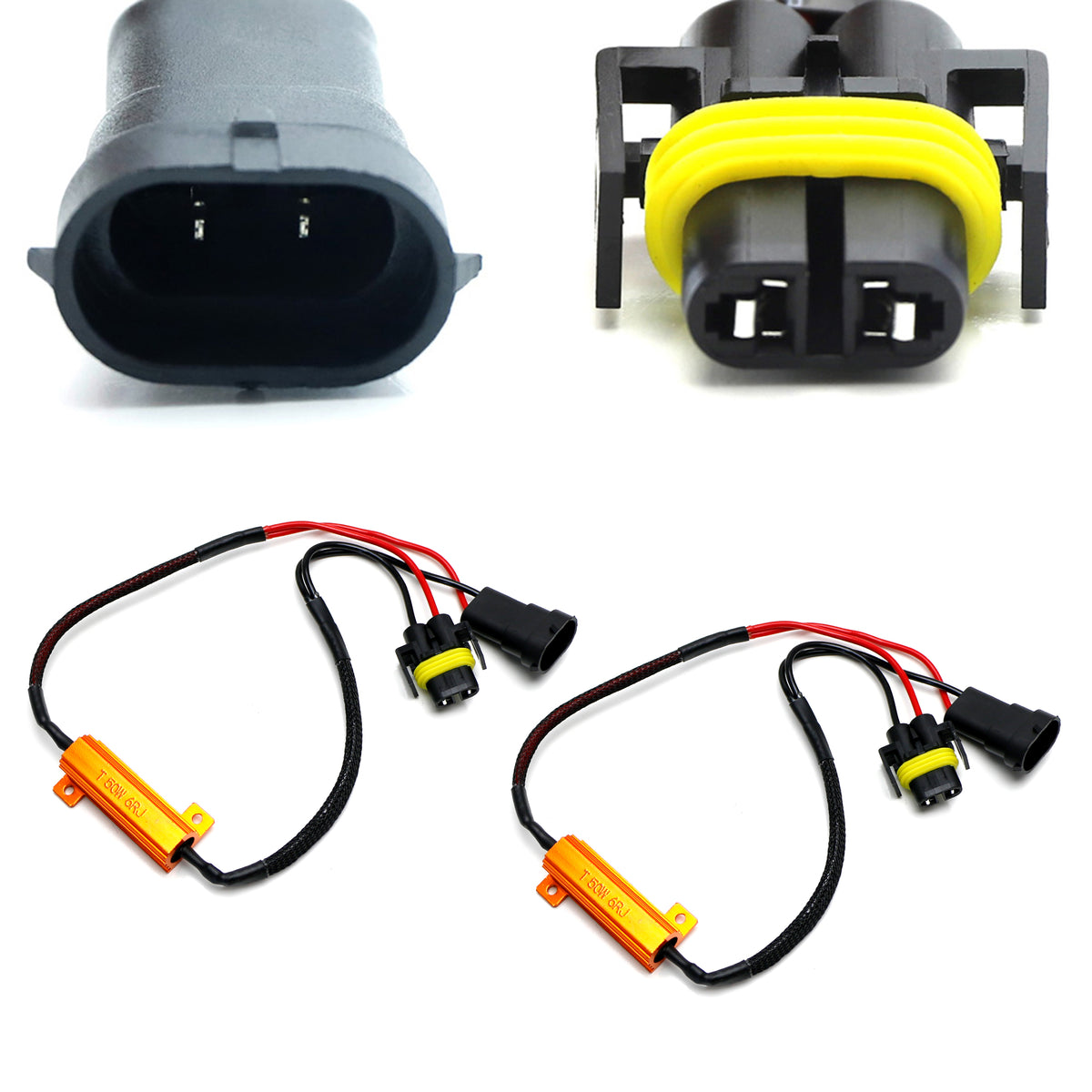 Plug-N-Play Error Free Decoder Wiring Kit For H11 H8 LED Bulbs on Fog ...