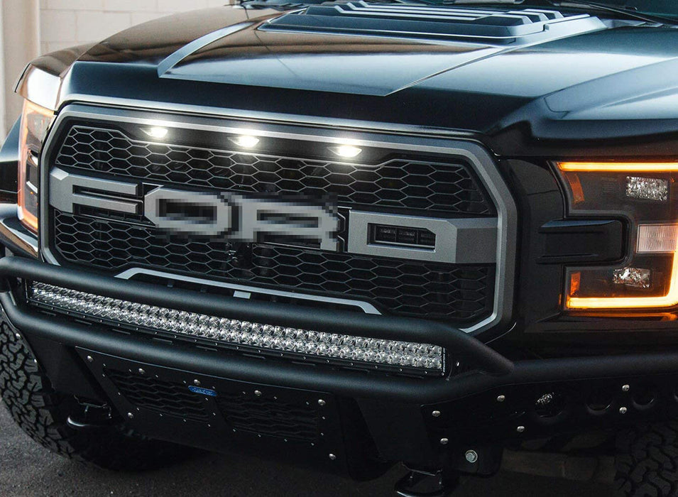LED Front Grille Marker Light Daylight DRL Enable Wiring Harness For Ford Raptor
