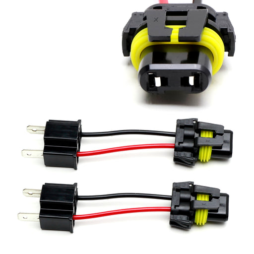 H4 To 9005 High Beam Adapters Connectors For Headlight Driving Lights Conversion