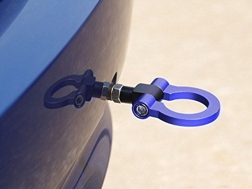 Blue Track Racing Style Aluminum Tow Hook Ring For BMW 1 3 5 6 X5 X6, MINI