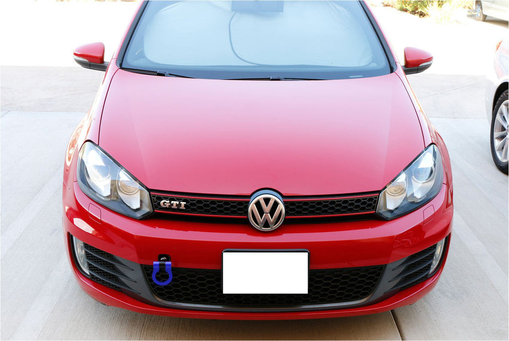 Blue Track Racing Style Aluminum Tow Hook Ring For VW Golf GTI R32 Rabbit Jetta