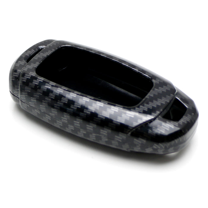Black Carbon Fiber Hard Shell Key Fob Cover For Hyundai Kona Veloster Elantra GT