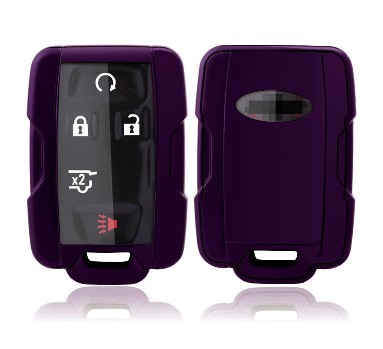 Purple TPU Key Fob Protective Case For 14-up Chevy Silverado Colorado GMC Sierra